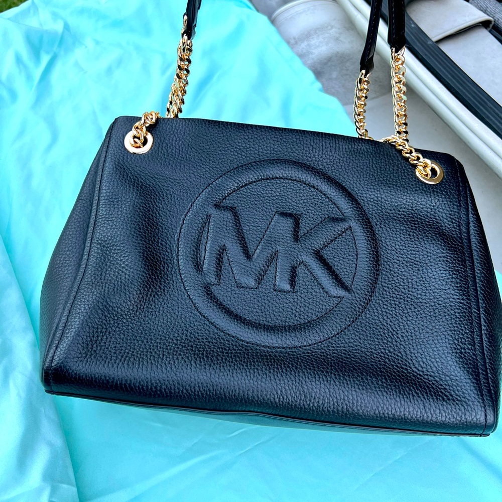 Michael kors small Brynn chain leather shoulder tote